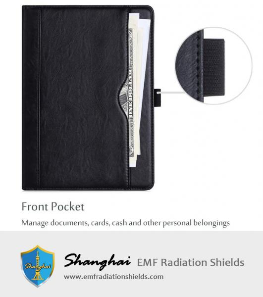 EMF Radiation Shielding Generation iPad Case, Leather Vintage Stand Folio Cover Protective Case