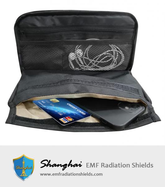Faraday Cell Phone Cage Bag, Signal Blocking Mobile Wallet Pouch Case with Anti-Hacking, EMF/Radiation Protection