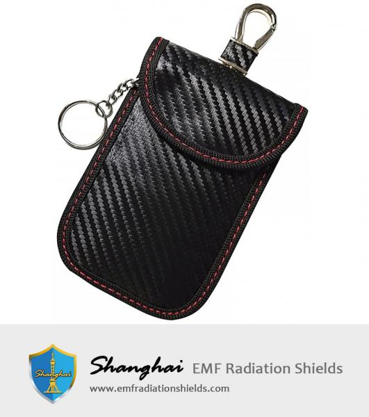 Faraday Key Fob Pouch, RFID Key Fob Protector Pouch with Hook Anti-Theft Car Key Signal Blocker Pouch for Keyless Car Key