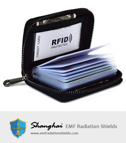RFID Blocking Credit Card Holder Genuine Leather Wallets